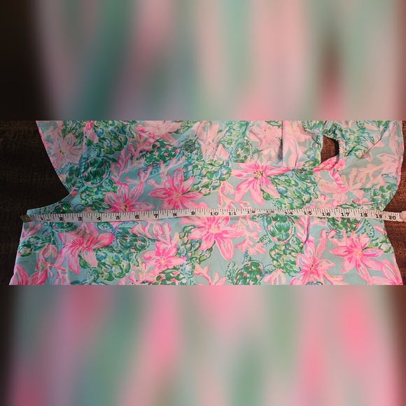 Lilly Pulitzer Surf Blue So Shellegant Zeldie One Shoulder Top Sz Med NWT $108 - Picture 11 of 12